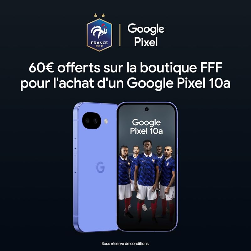 Pixel 10a – Sept Ans de mises à Jour et de Nouvelles fonctionnalités, Plus de 30 Heures d'autonomie, Coach Photo, Gemini Live, Sécurité Pixel – Lavande, 128GB