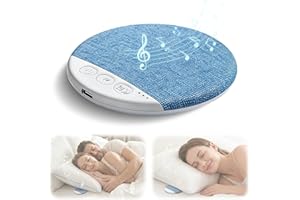 2026 BRIGECAN Mini Bluetooth Pillow Speaker for Sleeping, Under Pillow Speaker with Built-in White Noise & Pink Noise Sound Machine, 48H Playtime, 3 Timers, Stereo Bass Private Sleep Audio (Blue)