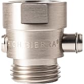 High Sierra&reg; - All Lead-Free Brass Trickle Valve For Shower Heads. For Pause &amp; Pressure Control. Easy To Push Button Reduces The Flow of Water or Shuts It Off to Just a Trickle - Brushed Nickel