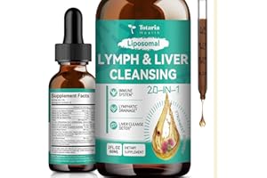 TOTARIA Strongest ''Lymph-Liver'' Cleanse Detox, Liposomal Organic Milk Thistle, Echinacea, Artichoke Lymphatic Drainage & Liver Repair Supplement with All Vitamins, 2 Fl.Oz