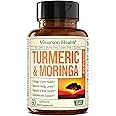 Turmeric Supplement with Moringa Leaf. Joint Supplements for Women & Men - Moringa Oleifera & Tumeric Curcumin with Black Pepper. Premium Moringa Capsules for Joint Support, Digestion, Energy. 60 Caps
