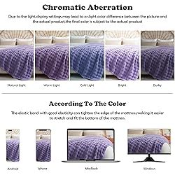 NEWCOSPLAY Queen Blanket for Couch Lavender Super