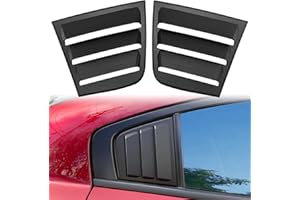 TENGBASE for Dodge Charger 2011-2023 2024 Side Window Shades Cover Blinds, Dodge Charger Window Louver ABS Black (2Pack)