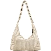 Ulisty Women Corduroy Hobo Bag Adjustable Strap Shoulder Bag Crossbody Bag Casual Purse Tote Bag Handbag