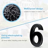 Vicl​oon 3D Mailbox Numbers 3 Inches Self-Adhesive Black ABS Acrylic (6) view 4