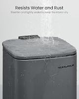 SONGMICS Kitchen Bin 6 L Steel Pedal Bin with Inner Bucket Slate Grey LTB590G02 view 4