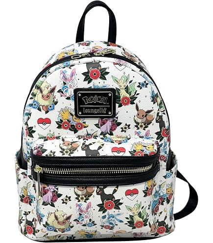 Amazon.com | Loungefly Pokemon Eeveelutions Mini Backpack MULTI NONE
