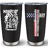 Gtdodcsd Christian Gifts for Men Tumbler 20oz, Religious Gifts for Men, Baptism Gifts for Man Boys, Birthday Spiritual Gift, Catholic Gift, Bible Verse Present