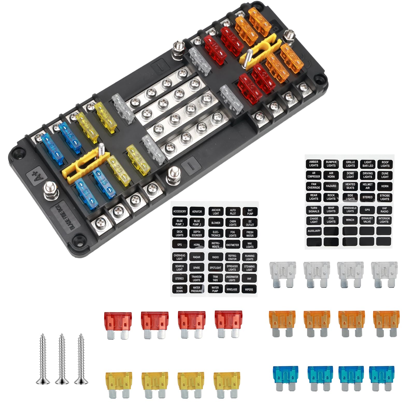 Sub Fuse Mua 20 Way Blade Fuse Block 16 Circuit Fuse Holder Fuse DC SUB Panel ...