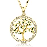 AXOMY Tree of Life Necklace 925 Sterling Silver Tree of Life Jewelry Gift for Women