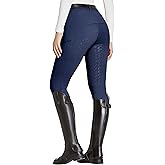 FitsT4 Sports Women's Full Seat Riding Tights with Zipper Pockets Horseback Riding Pants Equestrian Breeches for Women