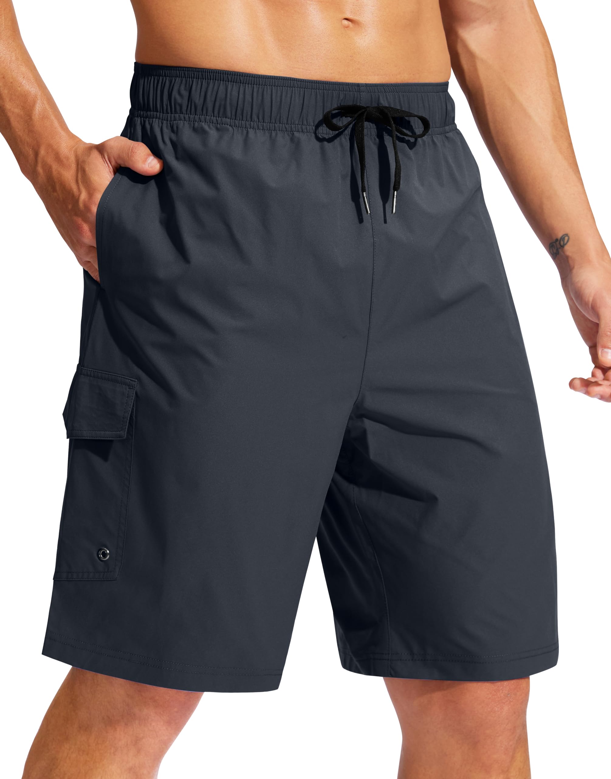 Men's Swim Trunks No Liner 9" Board Shorts Quick