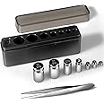 UNIWEIGH Calibration Weights Set, 7pcs 1-60g Calibration Gram Scale Weights Kit, Small Test Weight for Scales Digital Weight Grams, Includes: 1g*1, 2g*2, 5g*1,10g*1, 20g*2,1 Piece Tweezers