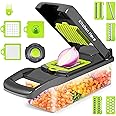 KITCHEN HERO 12 in 1 Vegetable Chopper with Container | Food Chopper Onion Chopper with 7 Blades Kitchen Accessories | Salad Chopper Vegetable Cutter | Cortador De Vegetales for Kitchen