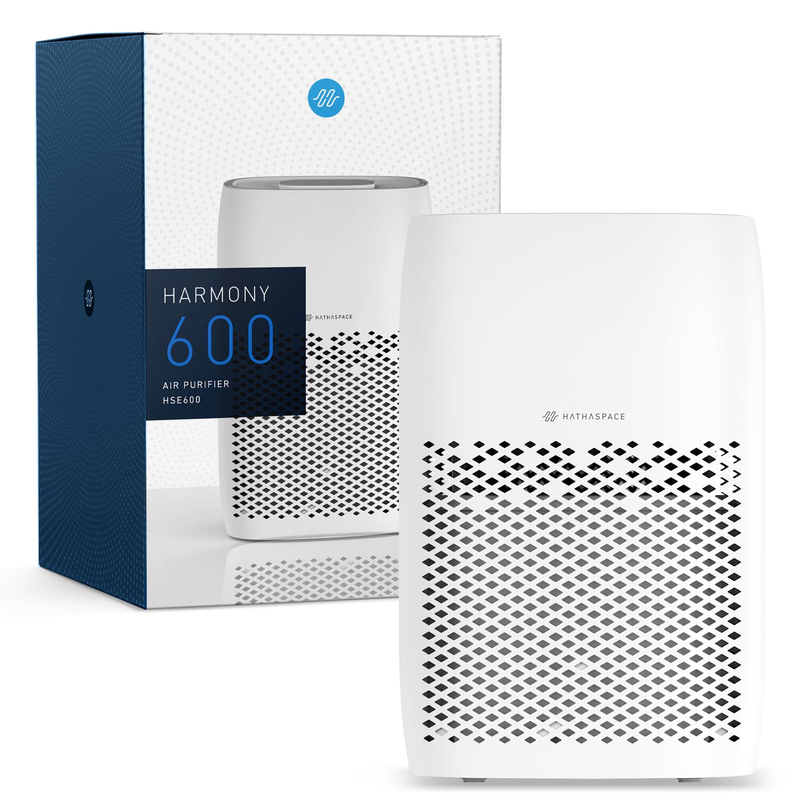 Photo 1 of HATHASPACE HSE600 True HEPA Air Purifier for Home, Removes 99.9% of Dust, Smoke, Pet Dander, Odors, VOCs, Covers Up to 600 Sq. Ft, Quiet Air Cleaner with Smart Sensor for Bedroom & Large Rooms