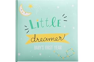 Kate & Milo Little Dreamer Stars Baby's First Year Memory Book, Baby Milestones Photo Album, Whimsical Gender Neutral Baby Gi