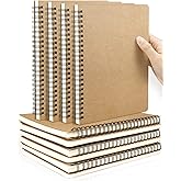 Dynta A5 Spiral Notebooks Blank Journal 10-Pack, Softcover Unlined Sketch Pad for Drawing, Writing, Note Taking Travel Memo Notepads Diary Planner, 100 Pages/ 50 Sheets,8.3 "x 5.8"(Brown)
