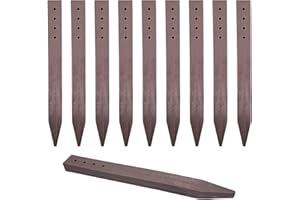 One Stop Outdoor (20-Pack) Heavy Duty, Brown Landscape Lawn & Garden Border Edging Stakes - Easy Install Terrace & Bender Board (20)