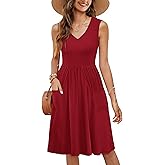 RUMIA Summer Sleeveless Casual Dresses with Pockets for Women Beach Vacation Coverup (S-3XL)