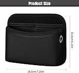 Qirc PU Leather Car Side Pocket Organizer Universal Phone Holder Black view 5