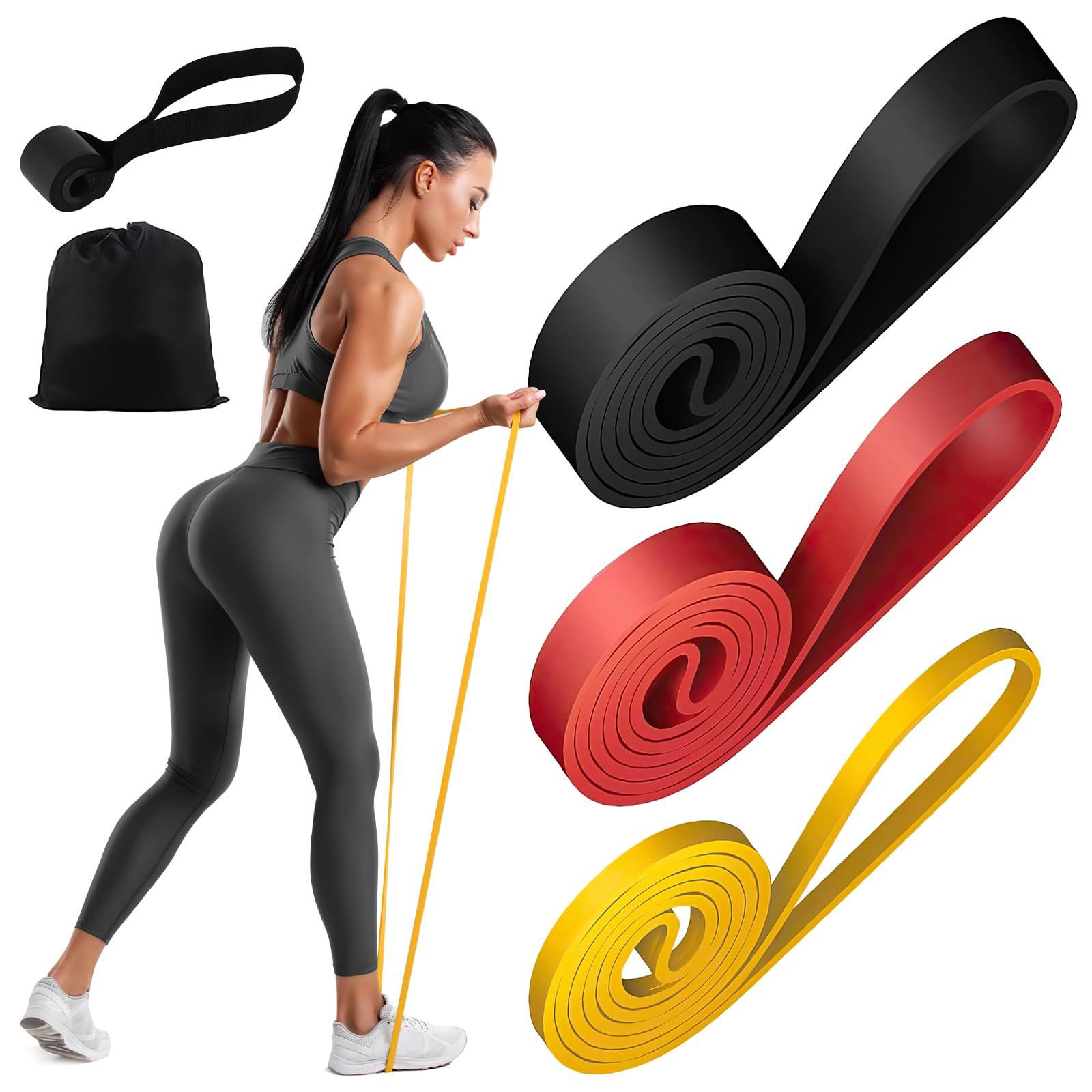 Miawtro Resistance Bands, Resistance Bands Set for Men and Women, Exercise Bands with 3 Different Resistance Levels, exercise bands resistance for Chest Expansion Arm Leg Indoors and Outdoors
