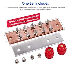 4 Pack-.157" x 2.36" x 7.87" Copper Ground Bar
