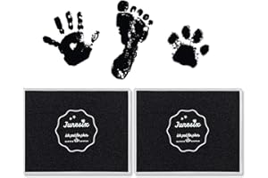 FOUNABOB 2PCS Ink Pad for Baby Hand and Footprint, Black