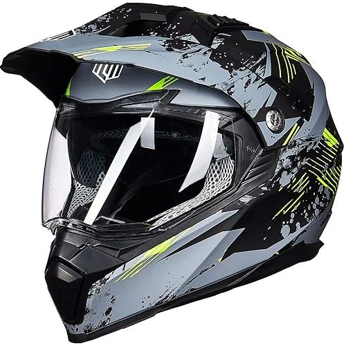 ILM Off Road Motorcycle Dual Sport Helmet Full Face Sun Visor Dirt
