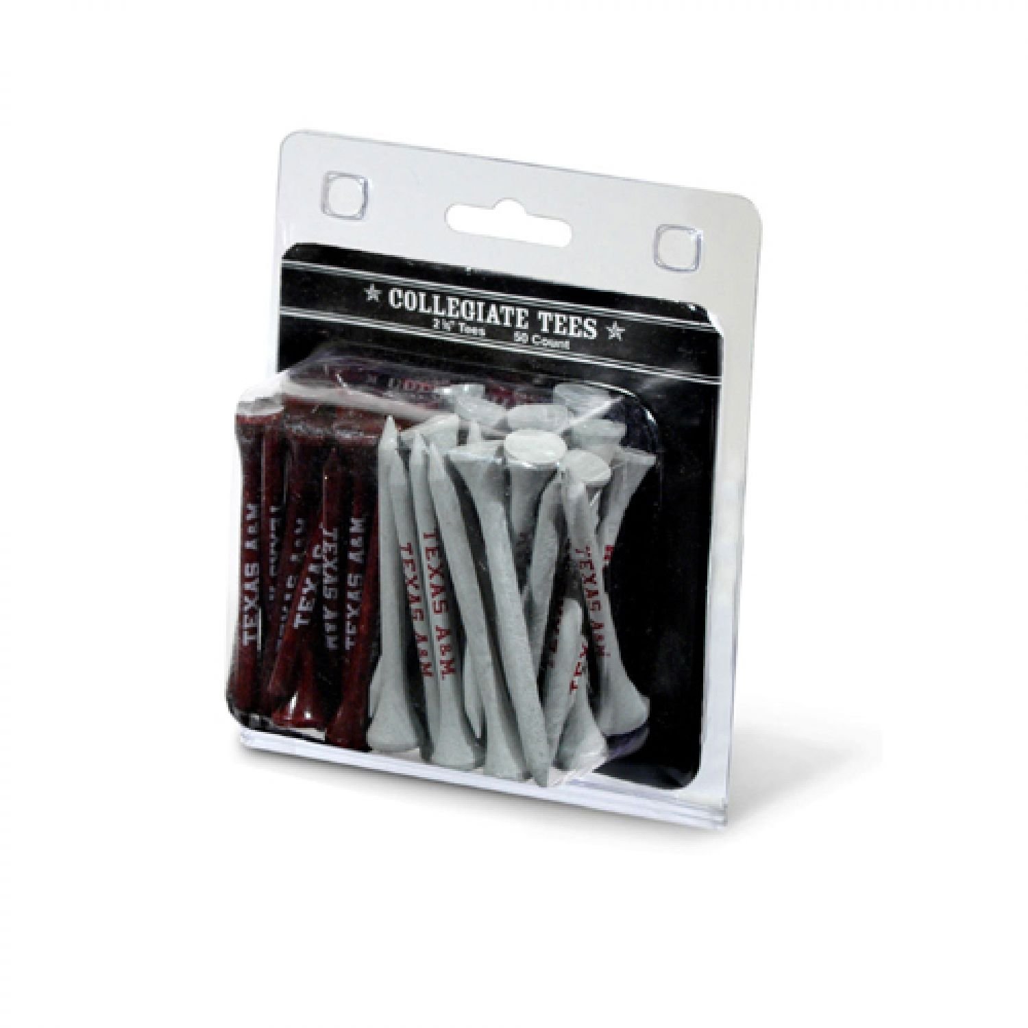 Team Golf NCAA Texas A&M Aggies Pack Of 50 Golf Tees 2-3/4" Golf Tees, 50 Pack, Regulation Size, Multi Team Colors