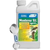 Monterey BT - Bacillus Thuringiensis for Organic Worm and Caterpillar Control Bundled with Measuring Spoon - Concentrate for BT Spray - 16 oz