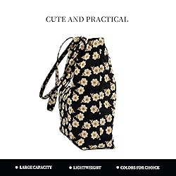 TOPASION Cute Corduroy Tote Bag Canvas Shoulder