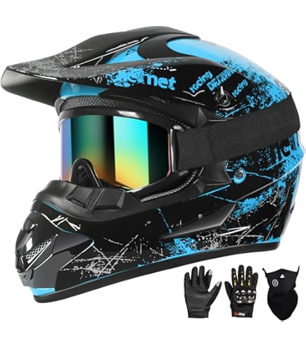 Dirt Bike Helmets For Kids 8-14 SanQing Youth Dirt Bike Helmets