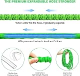 CLMCL Expandable Garden Hose 25ft with 8-Pattern Nozzle Green view 2