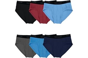 Fruit of the Loom mens Fruit of the Loom Men's Underwear Briefs, Tag Free & Moisture Wicking, Assorted Color Multipacks
