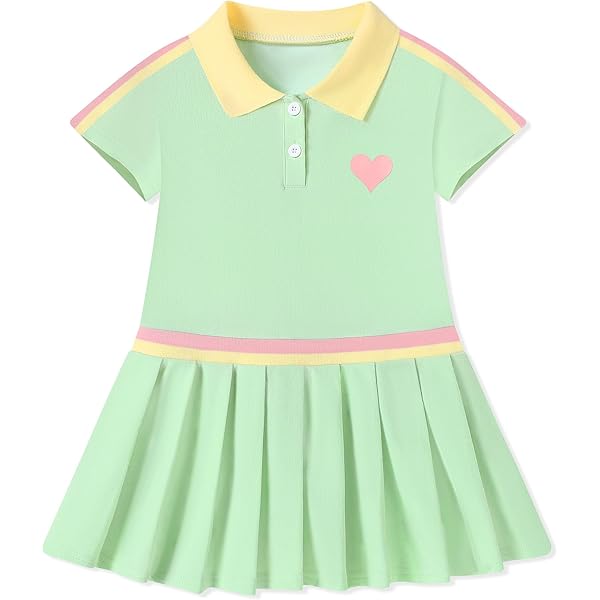 Amazon.com: DAVE&BELLA Toddler Girls Polo Dress Short Sleeve Golf Tennis  Dress A-Line Playwear Sundress Cotton Baby Girls' School Uniform B-Pink :  Clothing, Shoes & Jewelry