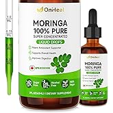 Pure Moringa Drops, Organic Moringa Leaf Extract, with Turmeric, Black Pepper, Grape Seed Extract, Pure Moringa Leaf Extract, for Energy Metabolism, Immunity, Skin, Joints, and Gut Health, 60ML