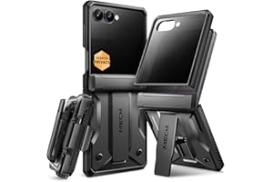 TONGATE for Z Flip 7 Case with Privacy Screen Protector, [Stand & Belt-Clip] [Hinge Protection] [Anti-Slip], Full-Body Military Grade Protective Phone Case for Samsung Galaxy Z Flip 7 5g 2025, Black