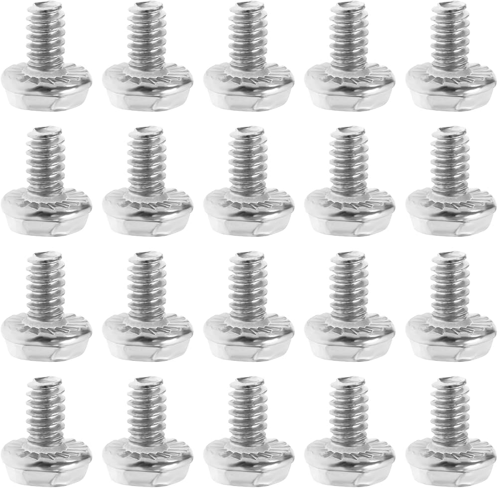 Create idea 100 Pieces 6/32 Toothed Hex Computer PC Hardware Screws Silver