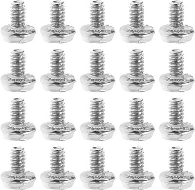 Create idea 100 Pieces 6/32 Toothed Hex Computer PC Hardware Screws Silver