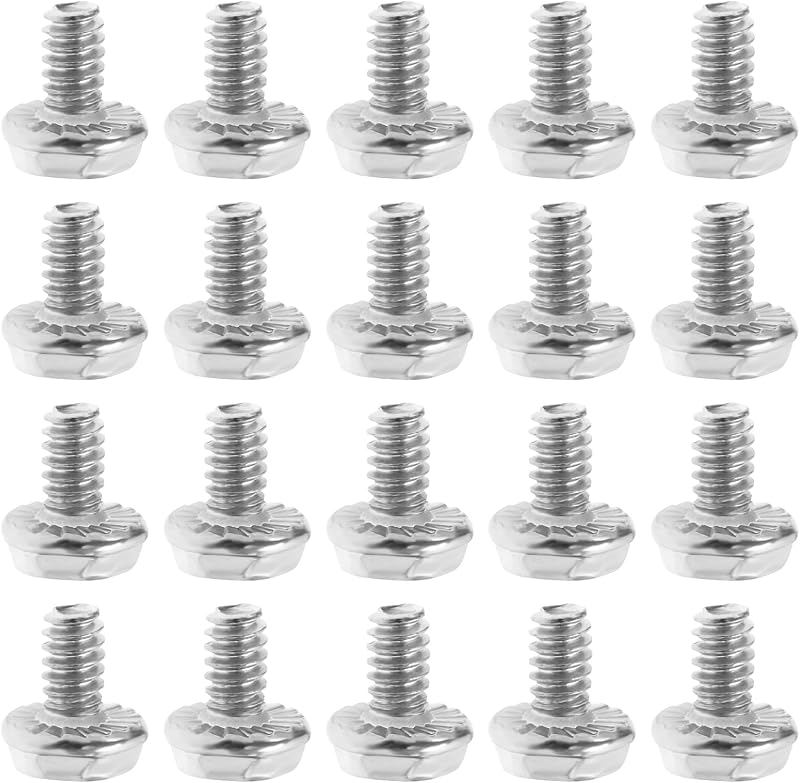 Create idea 100 Pieces 6/32 Toothed Hex Computer PC Hardware Screws Silver