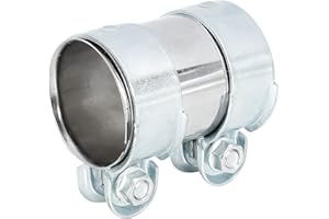 X AUTOHAUX Exhaust Pipe Sleeve Connector Clamp Coupler for VW Golf Jetta Passat 62 x 94 mm