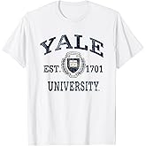 Yale Bulldogs Retro Vintage Crest Officially Licensed T-Shirt