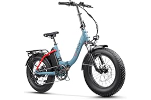 Hipeak Elias Ebike Folding Electric Bike for Adults|Powerful 750W Motor|Speeds Up to 25MPH|Large 48V 15Ah Removable Battery 20"x4.0"Fat Tire Bicycle with Front Dual Suspension UL 2849 Certified