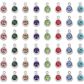 EXCEART Glass Drill Pendant Charms for Jewelry Making Diy Craft Accessories Mixed Colors 0.43X0.27X0.11 Inch for Necklace Bracelet Keychain Handmade Ornaments