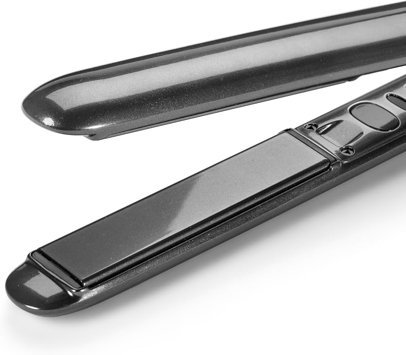 Titanium Shine Piastra Capelli - Tecnologia in Titanio-Ceramica a Scorrimento Morbido, 5 Impostazioni di Calore 150–230°C, Uso Internazionale, Argento, ST260E — foto 5 di 5