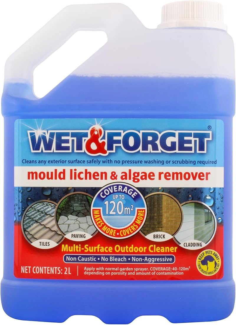 Wet & Forget Mould, Lichen & Algae Remover 2L Outdoor Cleaner