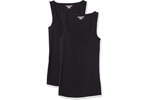 �鶹�� Essentials Womens 2-Pack Slim Fit Square Neck Tank