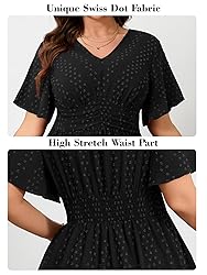 RWJ Women's Plus Size Maxi Dress Flutter Casual V