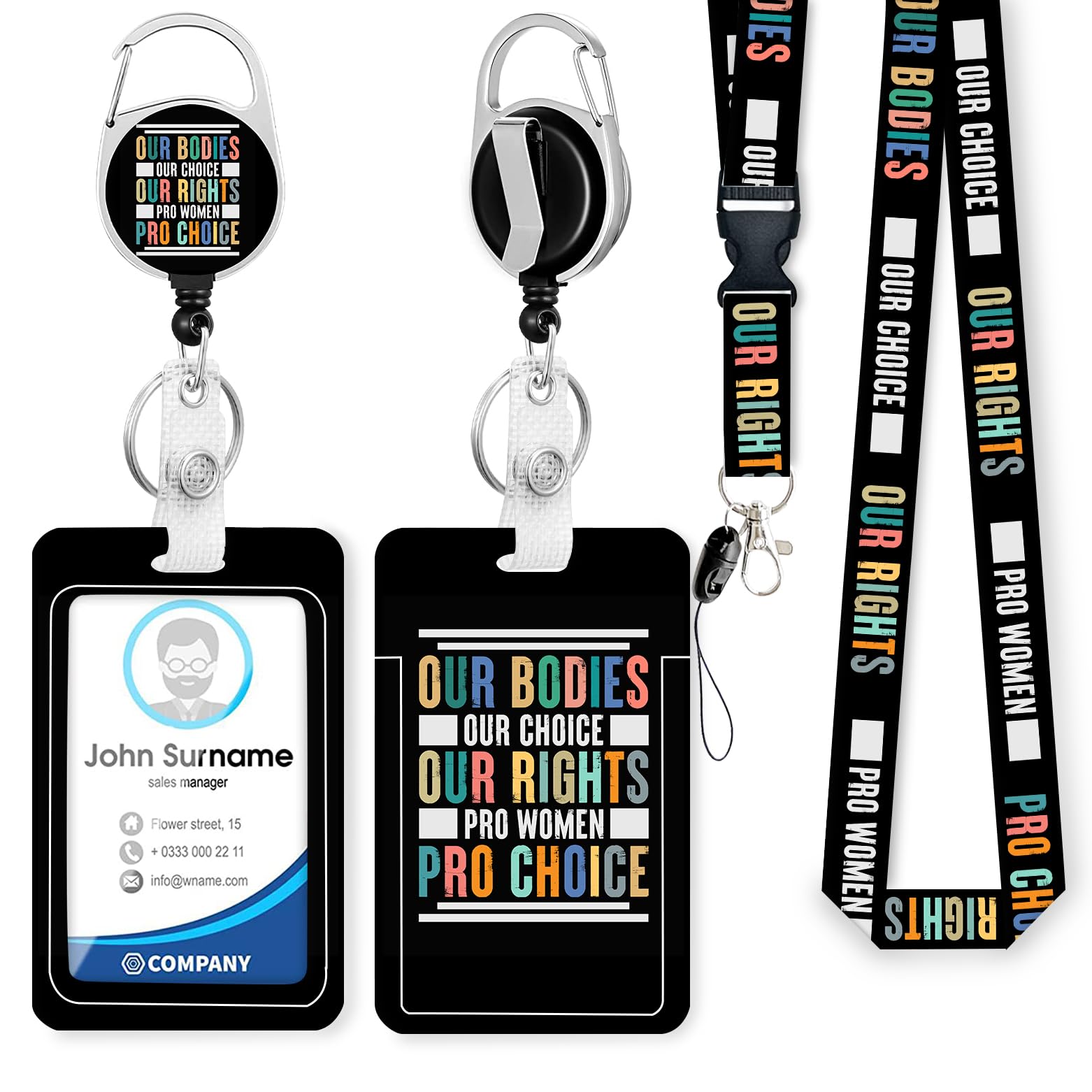 Photo 1 of ID Badge Holder with Lanyard,Pro Women Teacher Lanyards for ID Badges and Keys,Heavy Duty Retractable Badge Reel with Breakaway Lanyards,Vertical ID Holder for Nurse Doctor Students Office Gifts