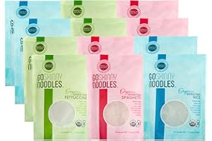 GoSkinny Noodles Combo (12 Pack), Spaghetti, Fettuccine and Rice, Organic Shirataki & Konjac, Low Carb, Low Calorie, Gluten Free, Vegan, Keto, Ready in Minutes, Skinny Noodles, 7.05 oz